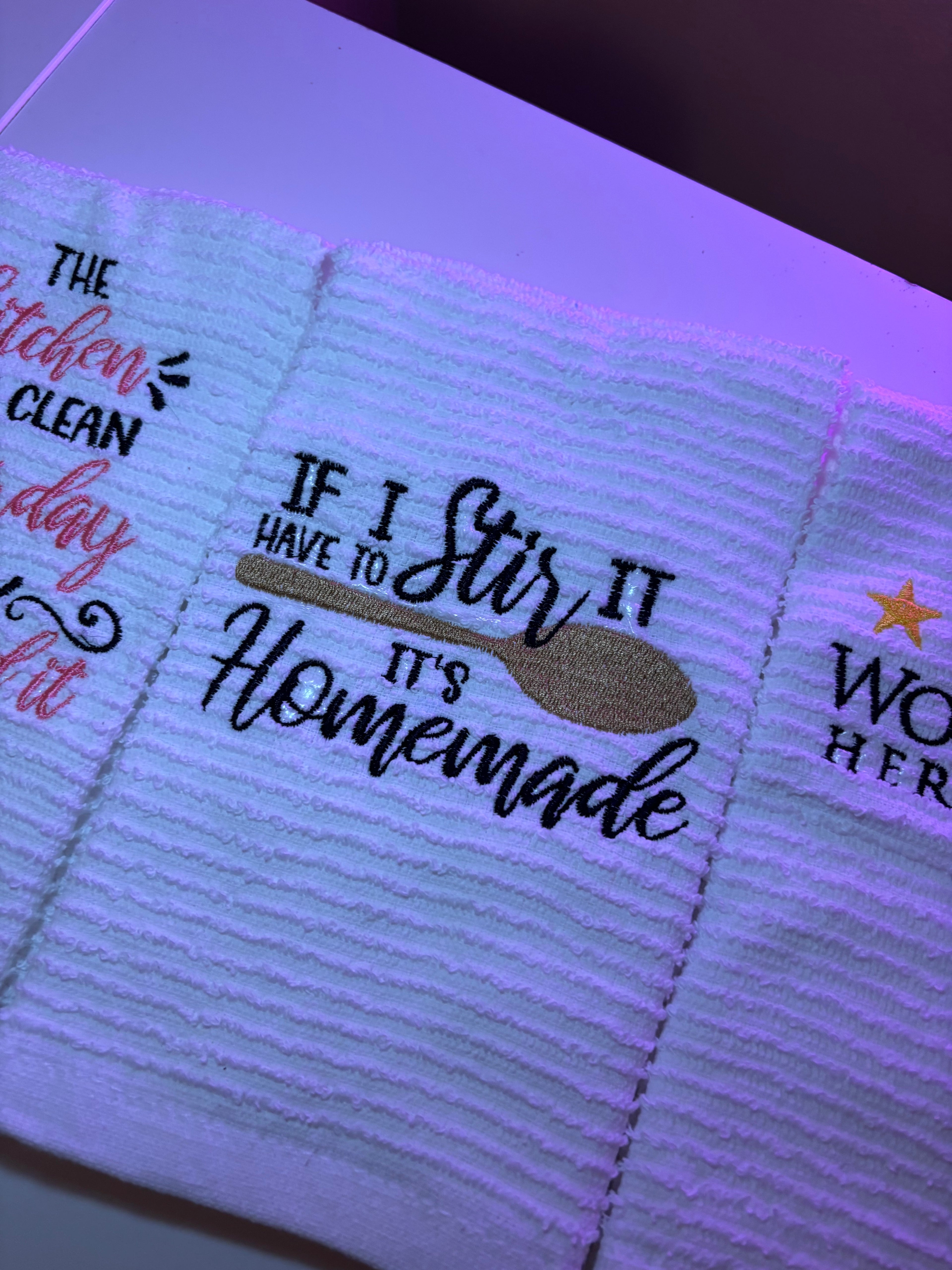 Embroidered kitchen towels