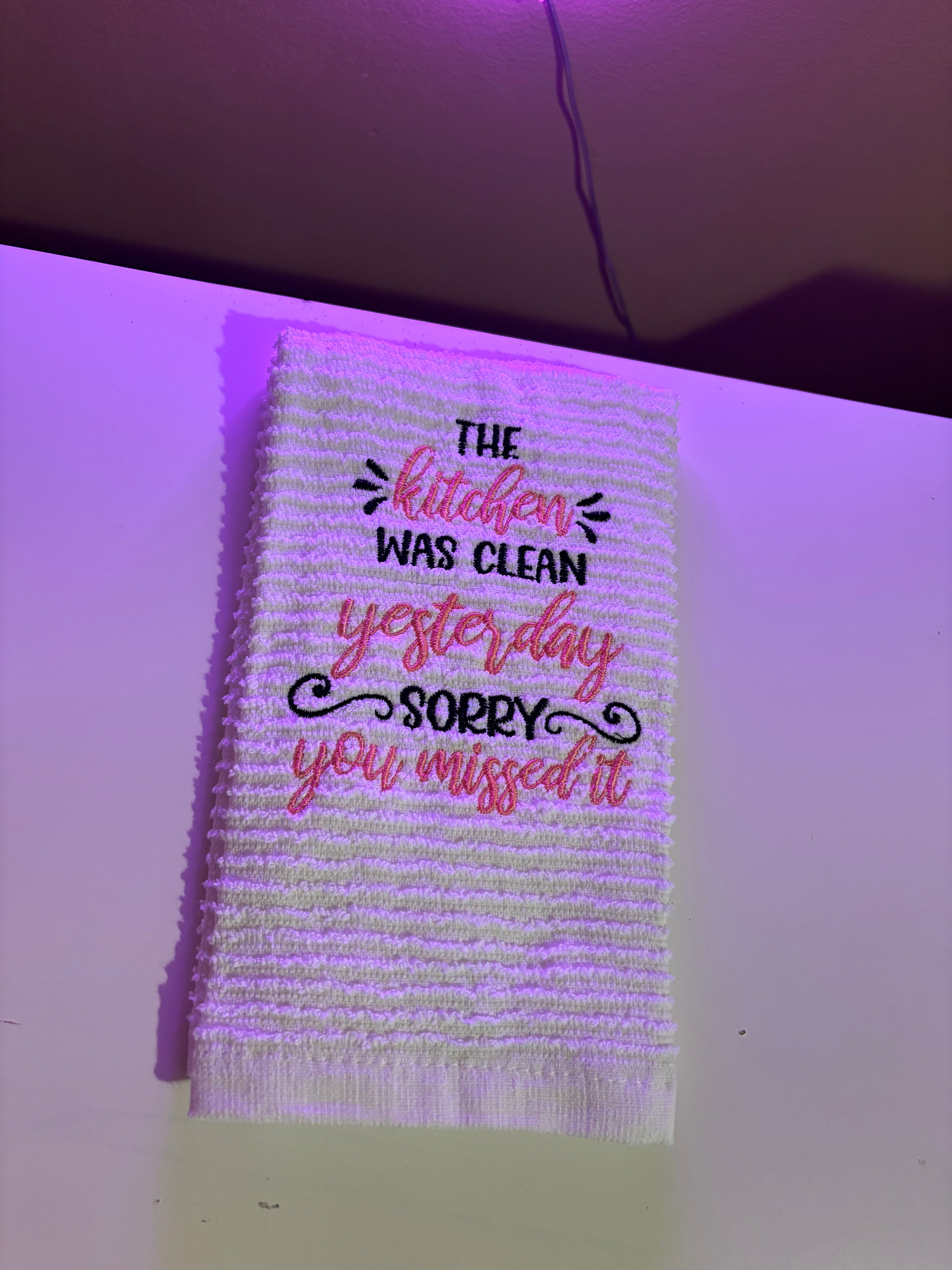 Embroidered kitchen towels